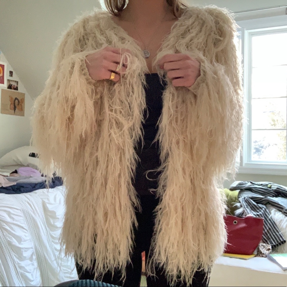 Shaggy Crochet Jacket